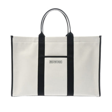 Balenciaga Hardware Tote White 671403 Unisex Canvas Bag