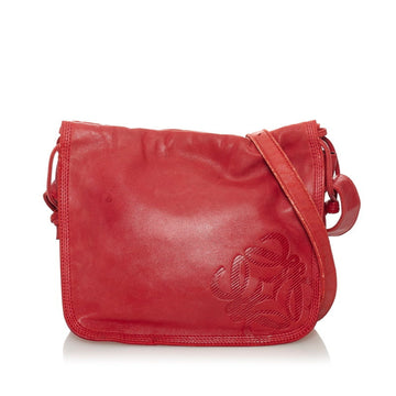 Loewe Anagram shoulder bag red leather ladies LOEWE