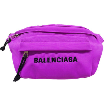 BALENCIAGA Bag Women's Men's Body Waist Nylon Wheel Belt Pack S Purple Black 569978 Shoulder