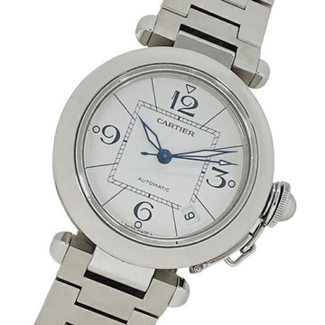 CARTIER Watch Boys Pasha C Date Automatic Winding AT Stainless Steel SS W31074M7 Silver White Polished