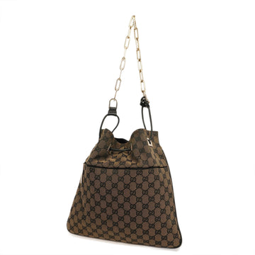 GUCCIAuth  GG Canvas Shoulder Bag 001 4036 Women's Black