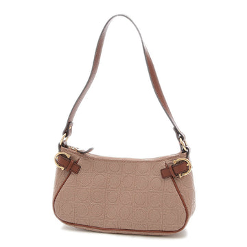 Salvatore Ferragamo Ferragamo Gancini Semi-shoulder Bag Leather Brown AU-21 4435