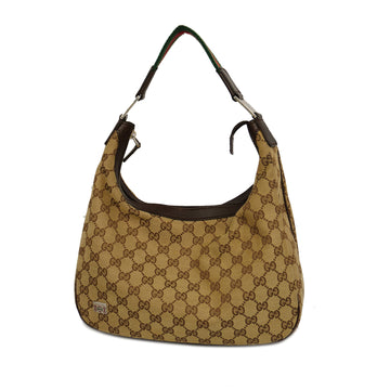 GUCCIAuth  Sherry Line Shoulder Bag 145757 Women's GG Canvas Beige,Brown