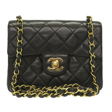 Chanel Mini Matrasse Shoulder Bag Lambskin / Black 0021CHANEL Ladies