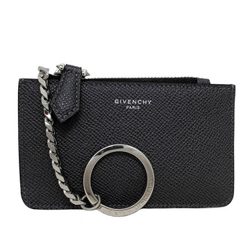 Givenchy Coin Case Silver Gray BC06245012 Leather GIVENCHY Purse Keychain-Givenchy Unisex
