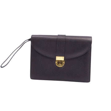 GUCCI bag mini clutch second key lock calf leather ladies black