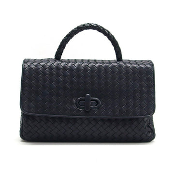 BOTTEGA VENETA Intrecciato One Handle Handbag Black