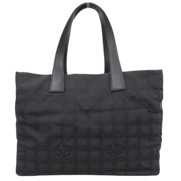 CHANEL Nylon New Line MM Tote Bag Black Ladies