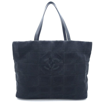 CHANEL New Travel A17147 Tote Bag Nylon Canvas x Leather Black 350800