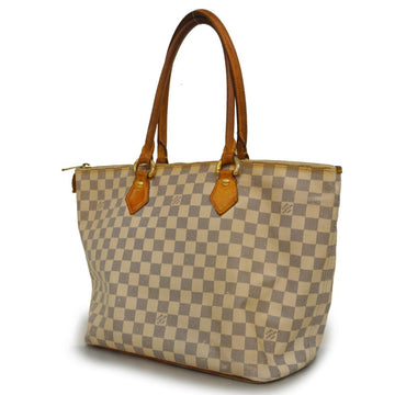 LOUIS VUITTON Tote Bag Damier Azur Saleya MM N51185 White Ladies