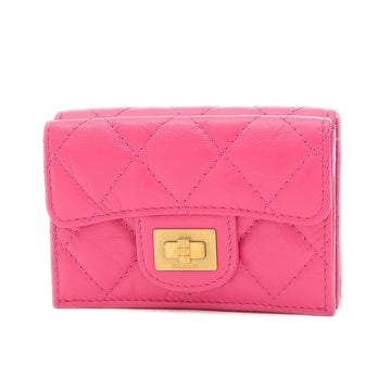 Chanel 2.55 Small Flap Wallet Calfskin Pink A70325