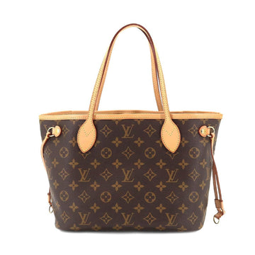 LOUIS VUITTON Monogram Neverfull PM Tote Bag Brown Beige M40155