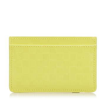Louis Vuitton Damier Efacet Porto Cult Sarnpur Card Case N63164 Jaune Yellow PVC Leather Women's LOUIS VUITTON