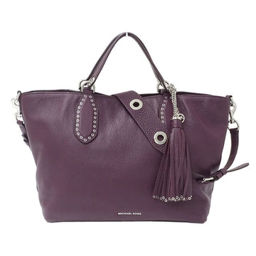 MICHAEL KORS bag Lady's 2way handbag shoulder leather purple tassel
