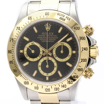 ROLEX Cosmograph Daytona 16523 Serial U 18K Gold Steel Automatic Watch BF555344