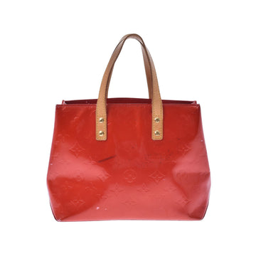 LOUIS VUITTON Vernis Lead PM Rouge M91088 Women's Monogram Leather Handbag