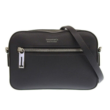 TIFFANY leather shoulder bag black ladies