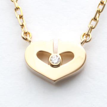 CARTIERPolished  Symbol C Heart Diamond 18K Pink Gold Necklace BF550989