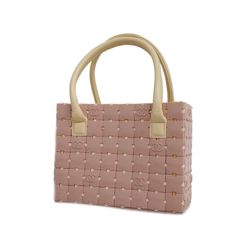 CHANELAuth  Handbag Plastic,Leather Ivory,Pink