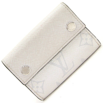 LOUIS VUITTON Trifold Wallet Taigarama Discovery M67621 Men's White