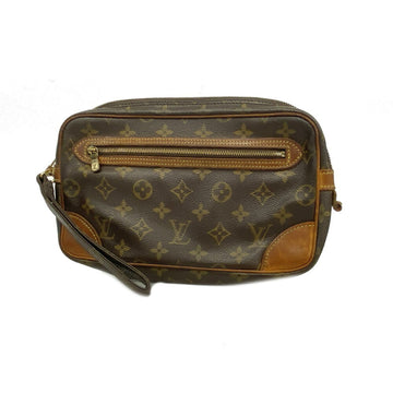 LOUIS VUITTON Clutch Bag Monogram Dragonne GM M51825 Brown Ladies