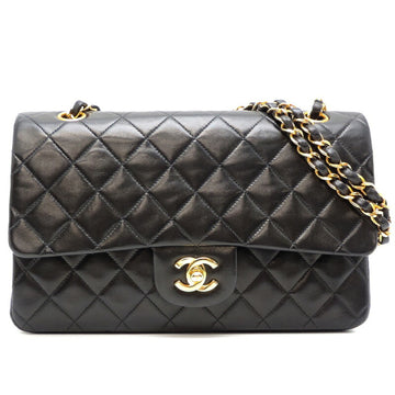 CHANEL Matelasse 25 Chain Shoulder Bag Women's Lambskin Black