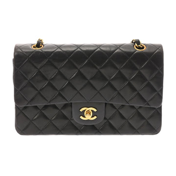 CHANEL matelasse chain black ladies lambskin shoulder bag