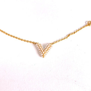 LOUIS VUITTON Collier Essential V Perle M68358  Gold Necklace LV