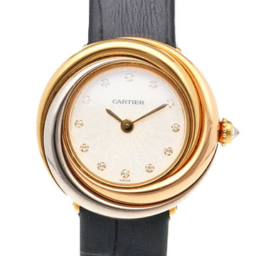 CARTIER must trinity watch 18K K18 yellow gold 2357 quartz ladies