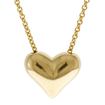 TIFFANY Pinched Heart Necklace 18K Yellow Gold Women's &Co.