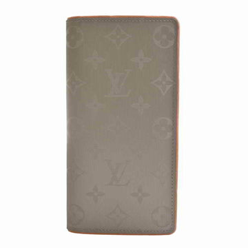 Louis Vuitton Monogram Titanium Portefeuille Brother Folio Long Wallet Gray PVC Leather