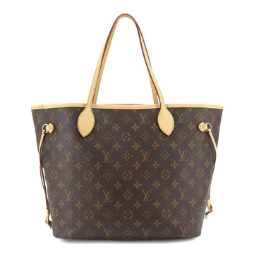 LOUIS VUITTON Monogram Neverfull MM Tote Bag Brown Beige M40156