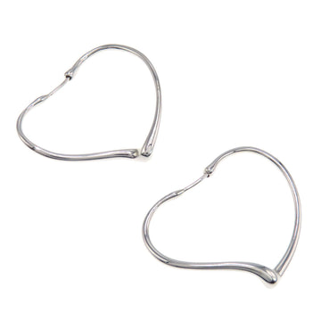 TIFFANY Open Heart Hoop Earrings Silver Women's &Co.