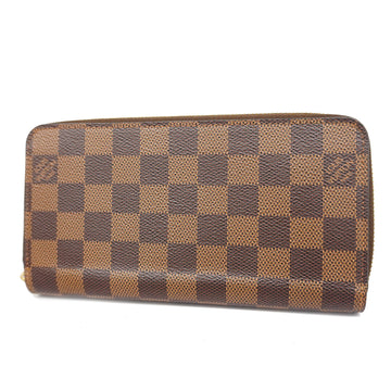 LOUIS VUITTONAuth  Damier Zippy Wallet N41661 Men,Women,Unisex Long Wallet