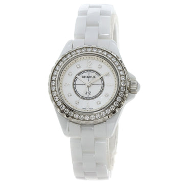 CHANEL H2572 J12 29mm white ceramic 8P diamond watch Lady's