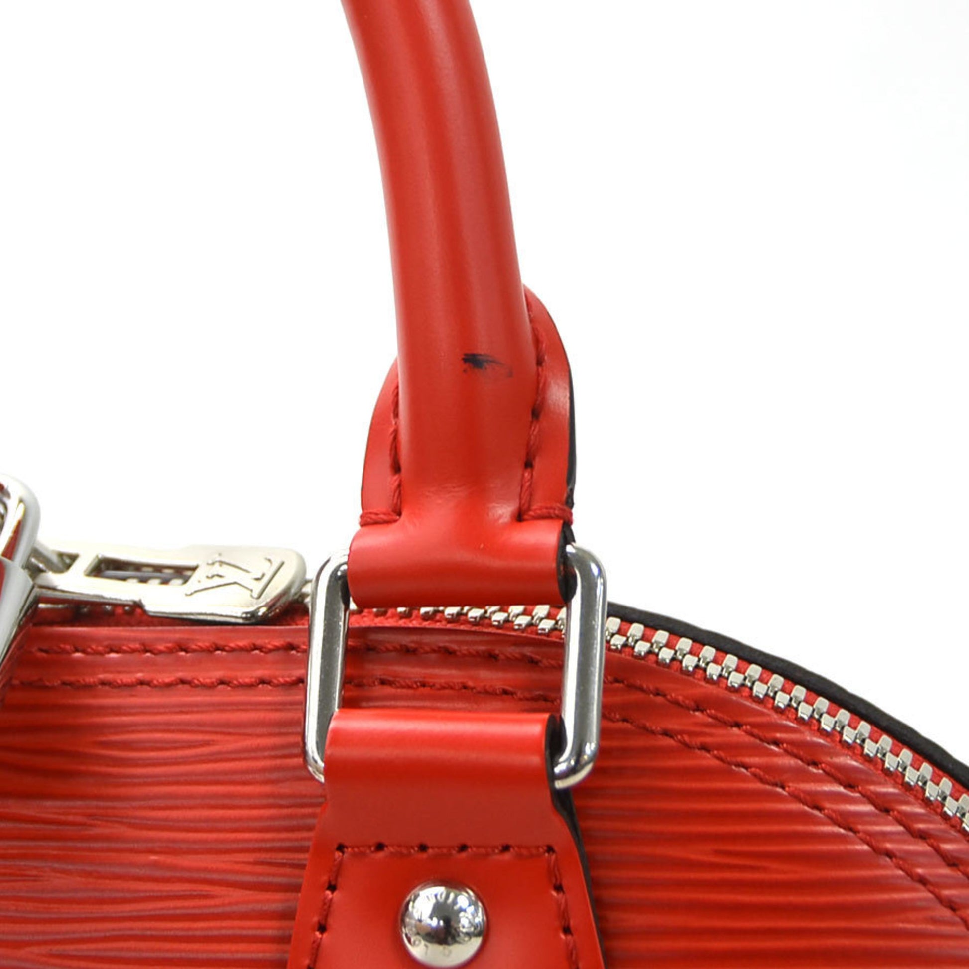 Auth Louis Vuitton Epi Alma PM 2 Way Shoulder Hand Bag Red 8E260100m"