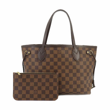 LOUIS VUITTON Damier Neverfull PM Tote Bag Brown N41359 Gold Hardware Monogram