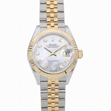 ROLEX Lady Datejust 28 White Shell x 10P Diamond 279173NG Ladies Watch