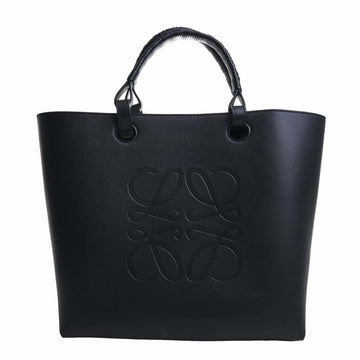 LOEWE Leather Anagram Tote Bag A657T23X02 Black Ladies