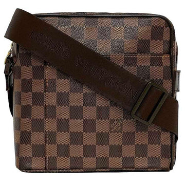 LOUIS VUITTON Shoulder Bag Olaf PM Brown Damier Ebene N41442 Canvas MI4100  Men Women