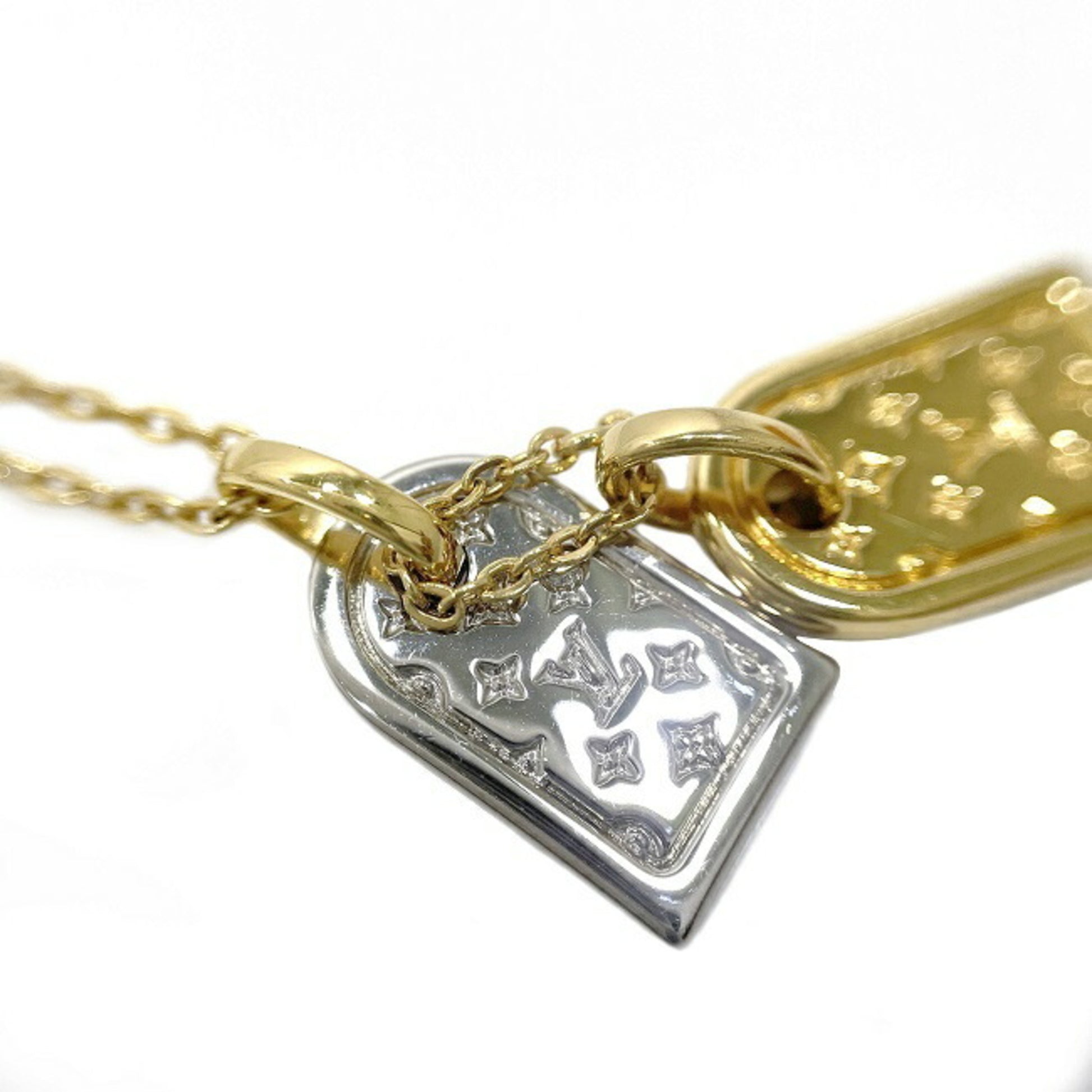 Louis Vuitton, Jewelry, Louis Vuitton Louis Vuitton Nanogram Necklace  M6341 Metal Gold Silver