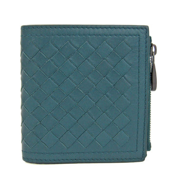 BOTTEGA VENETA Intrecciato Women,Men Leather Wallet [bi-fold] Dark Green