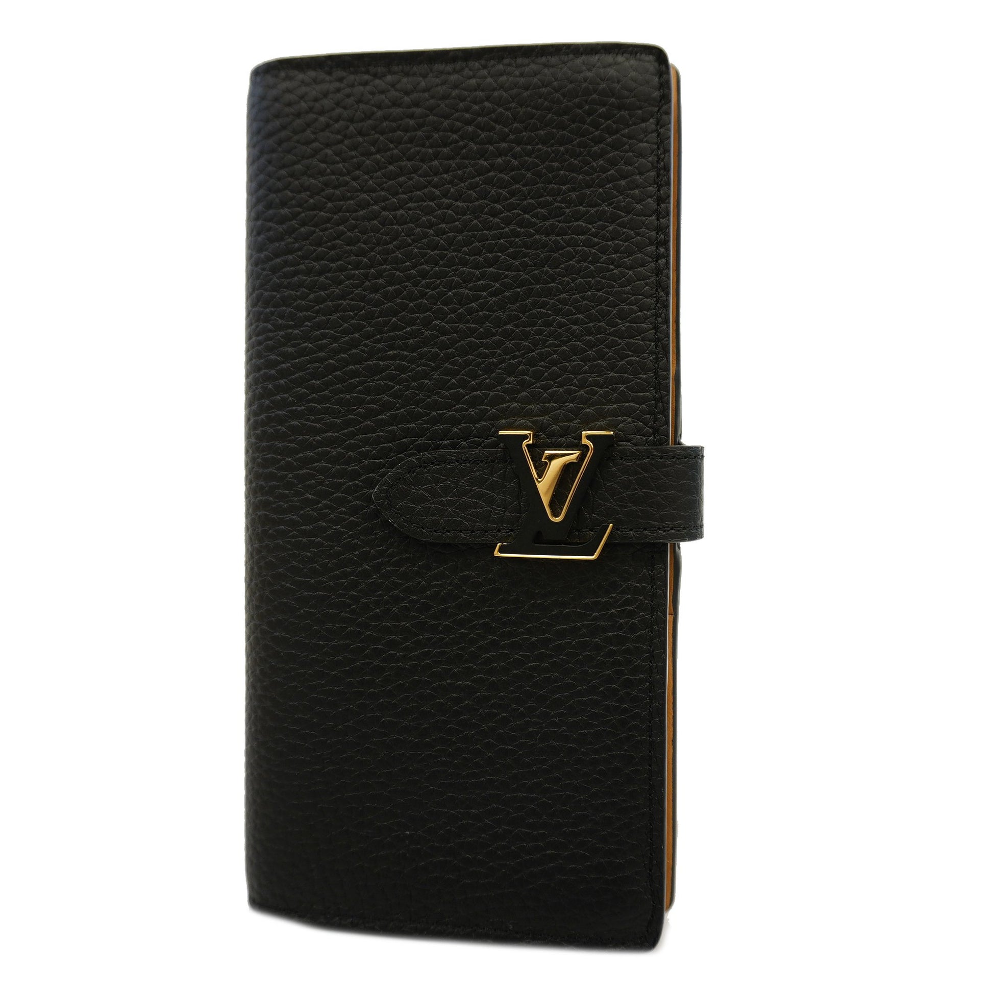 Louis Vuitton M81330 LV Vertical Wallet, Black, One Size