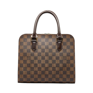 LOUIS VUITTON Damier Triana Handbag N51155 Brown PVC Leather Women's