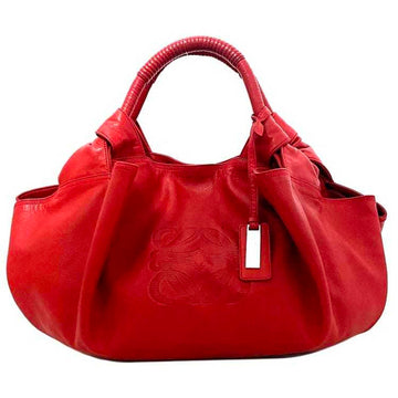 LOEWE Handbag Nappa Aire Red Anagram Leather  Tote Bag Soft Women's