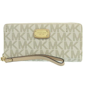 MICHAEL KORS Round Long Wallet 35H5GTTE3B Ivory Women's