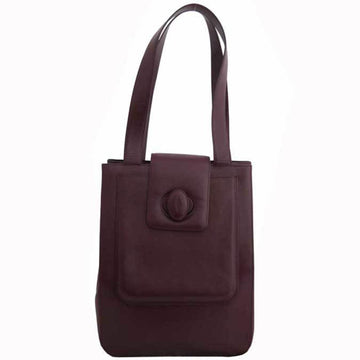 CARTIER shoulder bag burgundy leather ladies