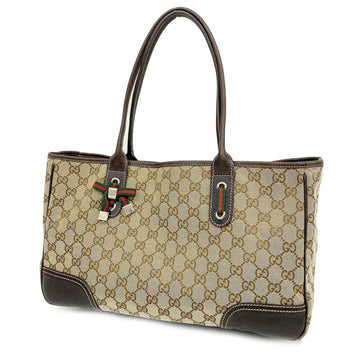 GUCCI Tote Bag GG Canvas Sherry Line 163805 Brown Ladies