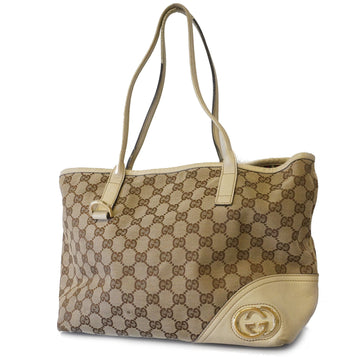 Gucci GG Canvas Shoulder Bag 169946 Women's GG Canvas Shoulder Bag Beige