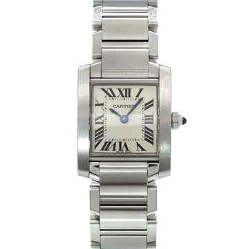 CARTIER Tank Francaise SM W51008Q3 Women's Watch Ivory Dial Quartz